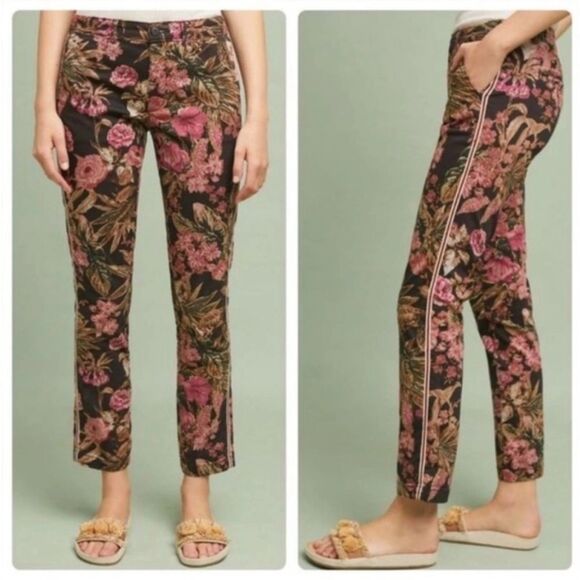 Anthropologie Pants - CH|NO by Anthropologie Relaxed Floral Pants Multicolored Pockets Sz 27